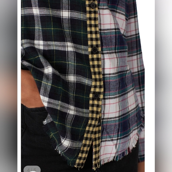 Rails $150 Brando Top in Mixed Brooklyn Plaid Size Xs - Picture 14 of 15